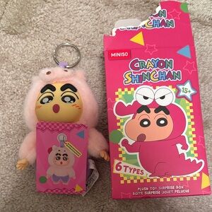 SOLD Crayon Shinchan Plush Toy Keychain - Pink
